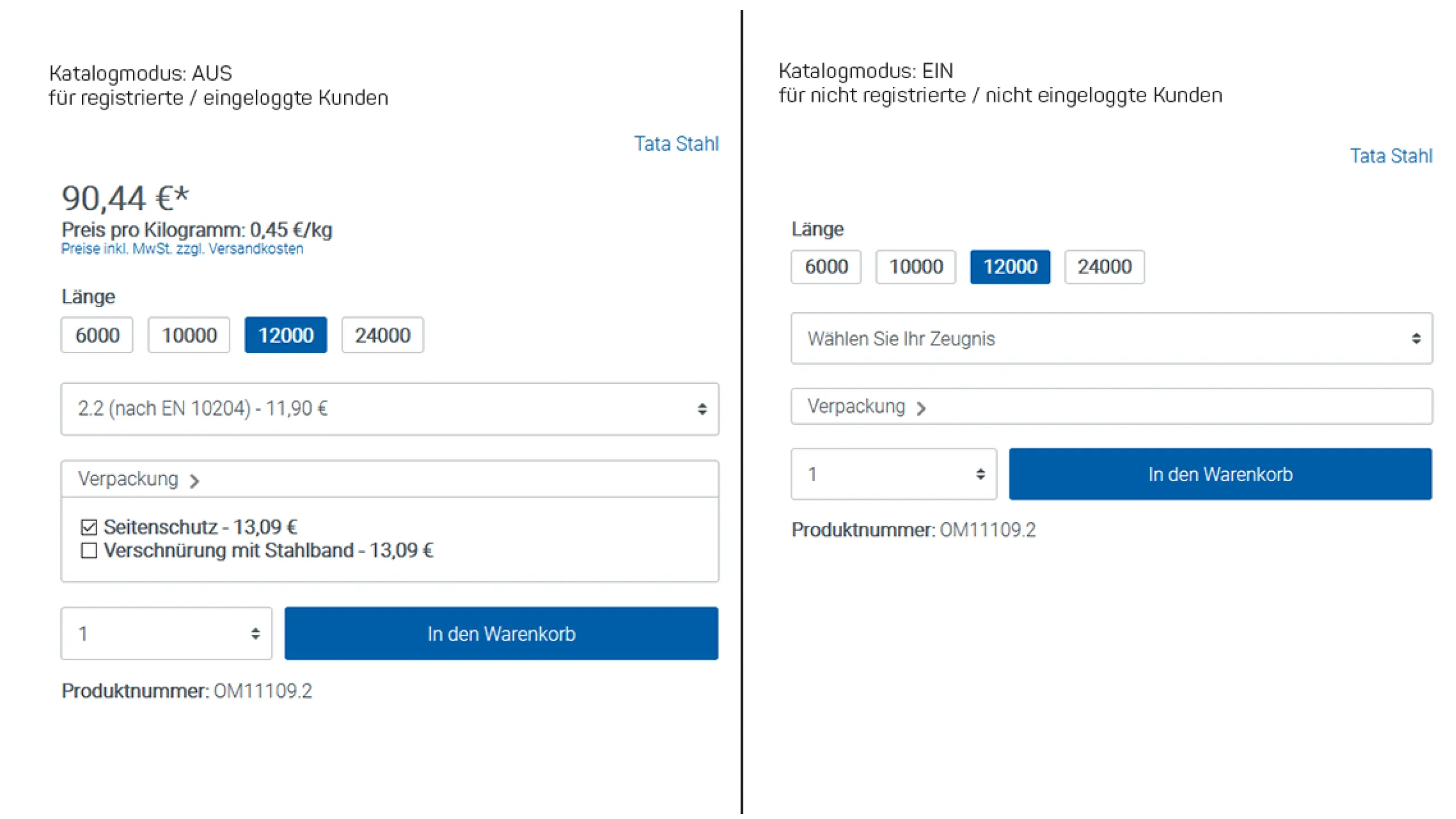 Katalog Shop ohne Preise Vergleich