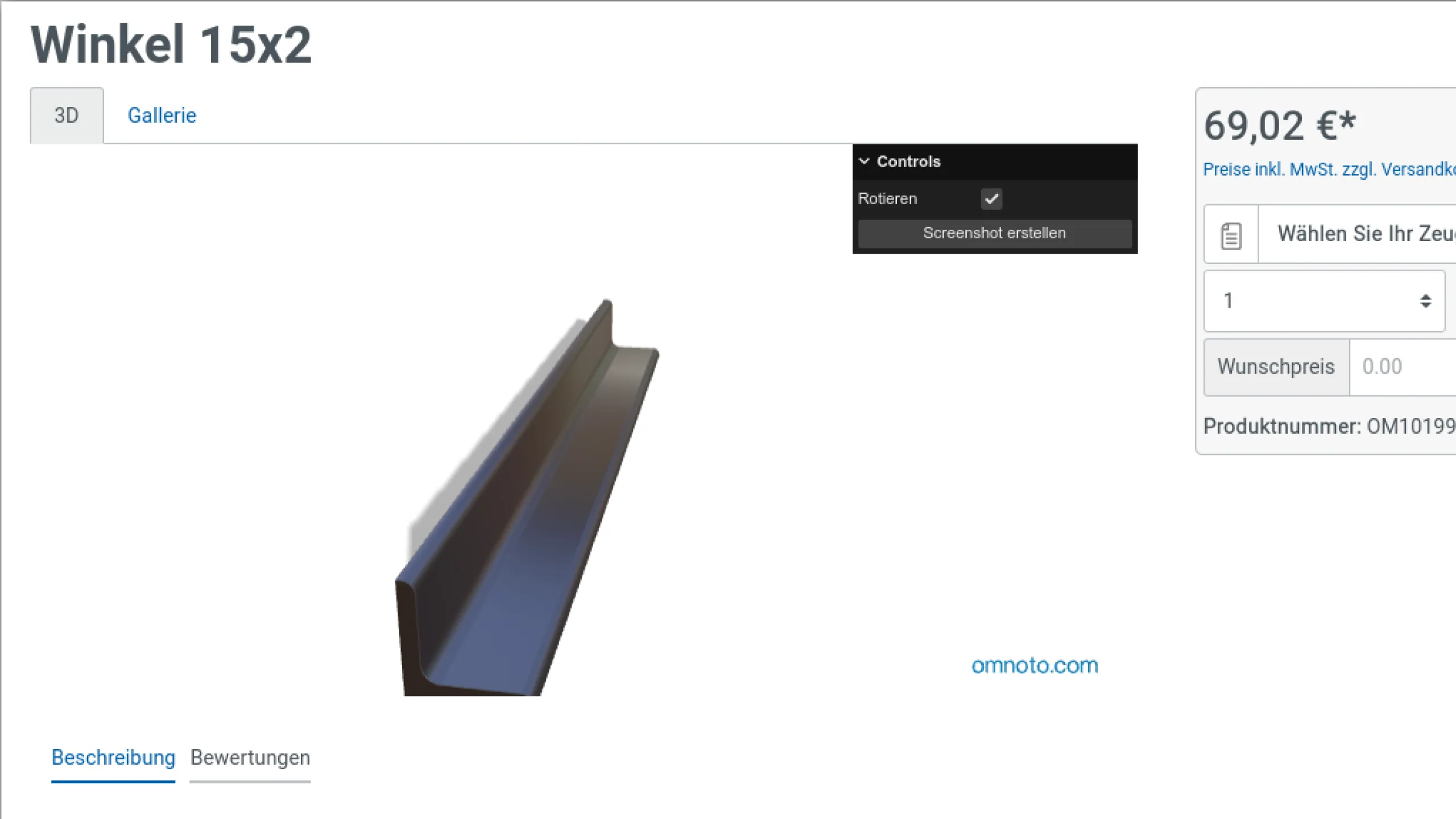3D Produktansicht